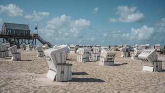 Strandkörbe in St. Peter-Ording ab sofort wieder online  buchbar – mit Platzwahl wie im Kino