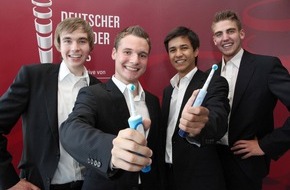 Deutscher Gründerpreis für Schüler: Strahlendes Siegerlächeln: Gewinnerteam des Deutschen Gründerpreises für Schüler setzt auf gesunde Zähne (mit Bild)