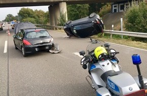 Polizeidirektion Neustadt/Weinstraße: POL-PDNW: Polizeiautobahnstation Ruchheim: Verkehrsunfall mit Leichtverletzten, Unfallverursacher versuchte zu flüchten, hat keine gültige Fahrerlaubnis und stand vermutlich unter BTM-Einwirkung