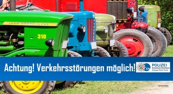 Kreispolizeibehörde Ennepe-Ruhr-Kreis: POL-EN: Breckerfeld --Achtung-- Traktoren auf dem Weg durch Breckerfeld