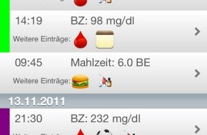 MSD SHARP & DOHME GmbH: DiabetesPlus - die "App" jetzt auch für Typ-2-Diabetiker / Einfach und modern: Diabetes-Dokumentation mit iPhone & Co (mit Bild)