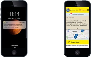 Touring Club Schweiz/Suisse/Svizzero - TCS: Vif succès de la fonction « Travel Safety » dans l'application TCS