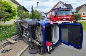 Freiwillige Feuerwehr Eigeltingen: FW Eigeltingen: Feuerwehr Abteilung Eigeltingen wird wegen Verkehrsunfall mit eingeklemmter Person alarmiert