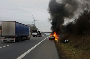 Polizeiinspektion Göttingen: POL-GÖ: (105/2019) Brand eines Pkw auf der A7