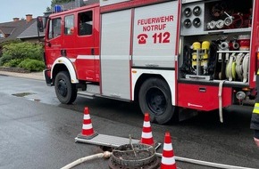 Feuerwehr Schermbeck: FW-Schermbeck: Starker Regen führt zum Einsatz für die Feuerwehr