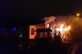 Polizeiinspektion Anklam: POL-ANK: Brand in einer Kleingartenanlage in Greifswald
