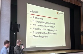 Polizeidirektion Trier: POL-PDTR: Pr&auml;ventionsveranstaltung "Schockanrufe" Betrugsarten, Warnsignale und wie sich sch&uuml;tzen
