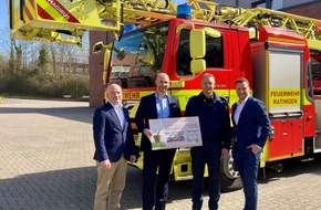 Feuerwehr Ratingen: FW Ratingen: Spende für den Verein zur Förderung des Feuerschutzes in Ratingen e.V.