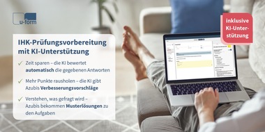 u-form Testsysteme GmbH & Co KG: K&uuml;nstliche Intelligenz als Pr&uuml;fungstrainer / KI-Tool bereitet Auszubildende auf die IHK-Pr&uuml;fung vor