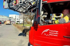 Feuerwehr Weinheim: FW Weinheim: T&uuml;r&ouml;ffnung und Brandmeldeanlage besch&auml;ftigen die Feuerwehr