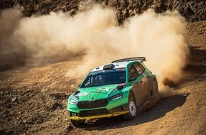 Skoda Auto Deutschland GmbH: Akropolis-Rallye Griechenland: Škoda Fahrer Andreas Mikkelsen siegt dank starker Aufholjagd in der WRC2