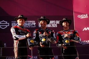 Medienmitteilung: Harley-Davidson feiert Archie McDonald als ersten FIM Harley-Davidson Bagger World Cup Champion