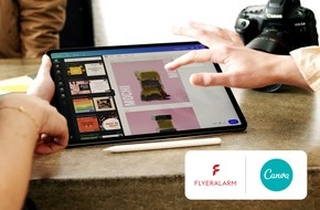 flyeralarm GmbH: Neu bei FLYERALARM: Mit der Online-Design-Plattform Canva Druckprodukte einfach gestalten