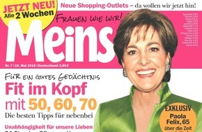 Bauer Media Group, Meins: Paola Felix (65) in Meins: "Positives Denken und Zufriedenheit sind besser als jedes Lifting"