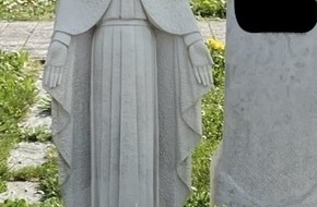 Polizeipr&auml;sidium Ulm: POL-UL: (BC) Eberhardzell - Diebstahl auf Friedhof / Ein Unbekannter entwendete in den vergangenen Tagen eine Statue in Eberhardzell.