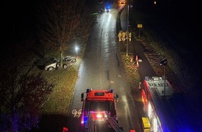 Polizeiinspektion Stade: POL-STD: Zwei Autoinsassen bei Verkehrsunfall in Stade-Haddorf lebensgefährlich verletzt