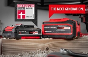 Einhell Germany AG: Einhell best in class in  'Stiftung Warentest' rechargeable battery tests