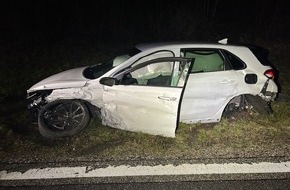 Polizeidirektion Pirmasens: POL-PDPS: Verkehrsunfall unter Einfluss von Alkohol und ohne Fahrerlaubnis auf der BAB8