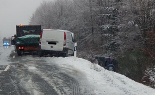 Polizeidirektion Montabaur: POL-PDMT: Verkehrsunfall mit Folgeunfall bei winterlich glattem Wetter