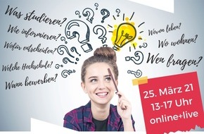 Universität Osnabrück: Online-Aktionstag für Studieninteressierte -  Niedersächsische Hochschulen beraten am Dienstag, 25. März, zur Studienwahl
