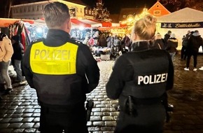 Polizeiinspektion Hildesheim: POL-HI: Polizei zeigt Präsenz auf dem Alfelder Weihnachtsmarkt