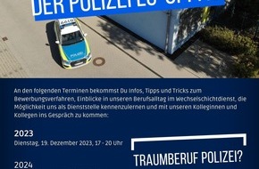 Polizeipräsidium Rheinpfalz: POL-PPRP: Termine Berufsinfoabende 2023/2024