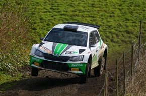 Skoda Auto Deutschland GmbH: 'Tanz auf dem Vulkan' für SKODA Rallye-Champions Kreim/Christian zum EM-Auftakt (FOTO)