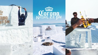 AB InBev: Die erste Corona Natural Ice Bar Europas - auf der Zugspitze / Hoch, höher, bis zum Gipfel: Corona Extra lockt am 24. und 25. Februar 2023 auf 2.600 Metern zum exklusiven Genuss in exklusiver Lage