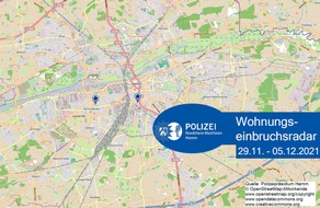 Polizeipräsidium Hamm: POL-HAM: Wohnungseinbruchsradar Hamm für die Woche vom 29. November bis 05. Dezember 2021