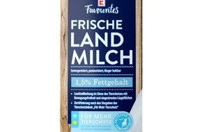 Kaufland: Frischmilch mit zertifiziertem Tierschutzlabel / Kaufland unterstützt Label des Deutschen Tierschutzbundes