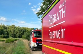 Feuerwehr R&ouml;srath: FW R&ouml;srath: Waldbrand in der Wahner Heide - rund 200 Einsatzkr&auml;fte vor Ort