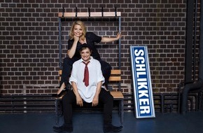 SAT.1: Annette Frier und Katharina Thalbach kämpfen um ihren Arbeitsplatz im SAT.1-TV-Event "Die Schlikkerfrauen" am 30. September 2014 (FOTO)