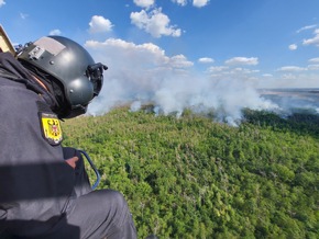 BPOLD 11: Hubschrauber der Bundespolizei unterstützten erneut bei der Waldbrandbekämpfung