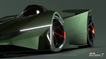 Skoda Auto Deutschland GmbH: Škoda in der Gran Turismo-Simulation: Exklusive Designstudie Škoda Vision Gran Turismo geht in beliebtem Video-Rennspiel an den Start