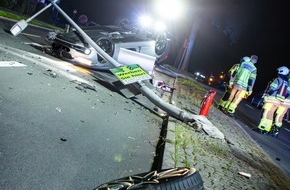 Feuerwehr Iserlohn: FW-MK: Überschlagener PKW auf der Dortmunder Straße