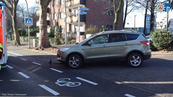 Polizeipr&auml;sidium Oberhausen: POL-OB: E-Scooter-Fahrer (15) angefahren - Scooter frisiert, Kennzeichen entwendet