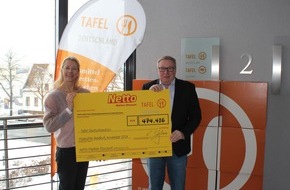 Netto Marken-Discount Stiftung & Co. KG: Gemeinsame Hilfe: Netto-Spendeninitiative unterstützt Tafel Deutschland mit über 474.416 Euro
