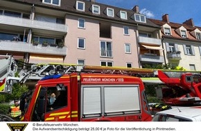 Feuerwehr München: FW-M: Verpuffung lässt Fensterfront fliegen (Sendling)
