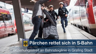 Bundespolizeidirektion München: Bundespolizeidirektion München: Am Bahnsteig Grafing Stadt attackiert - 
Exfreund geht auf Pärchen los