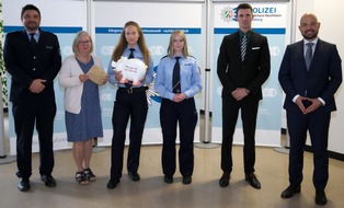 Polizei Duisburg: POL-DU: Huckingen: Polizei-Studierende spenden 3600 Euro für Kinderhospiz