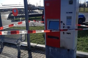 Bundespolizeidirektion Sankt Augustin: BPOL NRW: Erneuter Versuch des Fahrkartenautomatenaufbruchs - Bundespolizei bittet um Zeugenhinweise