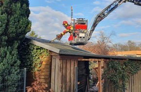 Kreisfeuerwehr Rotenburg (Wümme): FW-ROW: Brand eines Schuppens in der Neptunstraße in Rotenburg