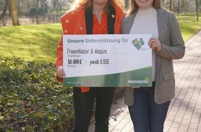 Provinzial Holding AG: 50.000 Euro für Hospize und Frauenhäuser