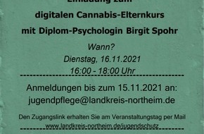 Polizeiinspektion Northeim: POL-NOM: Ankündigung - digitaler Elternkurs zum Thema Cannabis