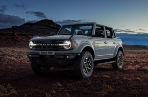 Ford Motor Company Switzerland SA: Le Bronco nouvelle génération part vers de nouveaux rivages : en 2023, Ford commercialisera pour la première fois en Europe son grand classique du tout-terrain