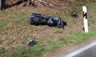 Kreispolizeibehörde Olpe: POL-OE: Schwerer Motorradunfall auf der B 517