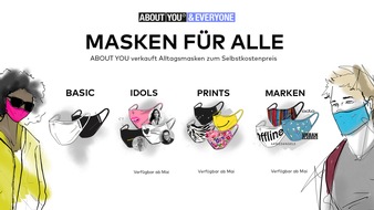 ABOUT YOU GmbH & Co. KG: Mehr als 4 Millionen Stoffmasken: ABOUT YOU bietet größte Vielfalt an modischen Alltagsmasken zum transparenten Selbstkostenpreis