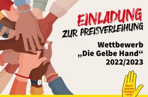 EVG Eisenbahn- und Verkehrsgewerkschaft: GELBE HAND: Wettbewerb 2023 // Preisverleihung am 31. März in Würzburg