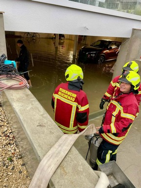 FW Reichenau: Starkregen fordert Reichenauer Feuerwehr, 21.08.2025, Reichenau, Insel-Ortsteile