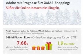 Adobe Systems GmbH: Am 1. Advent wird geshoppt: Deutsches E-Weihnachtsgeschäft 2016 wächst laut Vorhersage um 10 Prozent